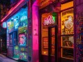机车店门口，艺术之光—机车店门口的视觉盛宴
